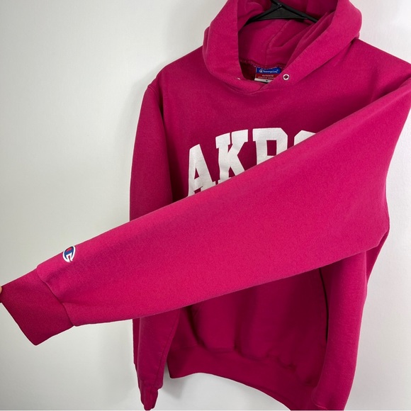 University Akron Zips Roo Pink Size Small Hoodie Sweatshirt Champion Brand - Picture 8 of 12